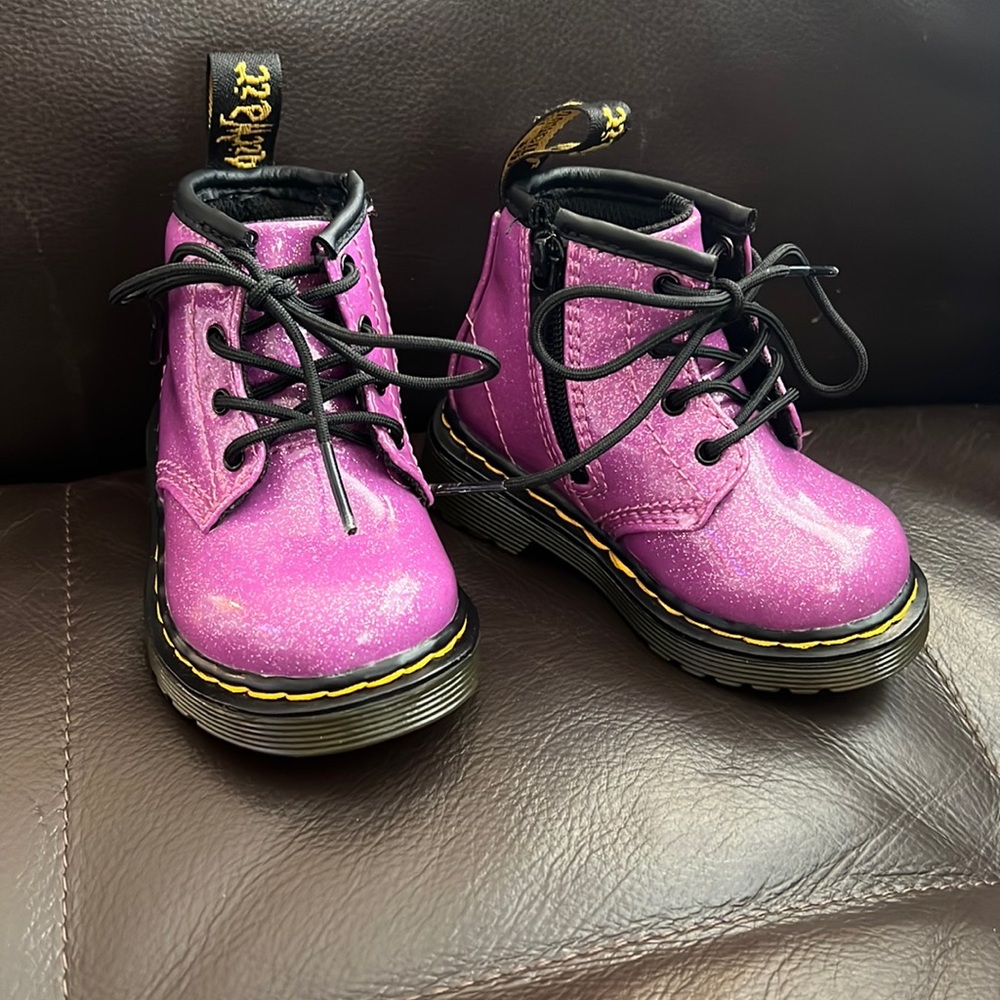 Dr. Martens Purple Sparkle Boots